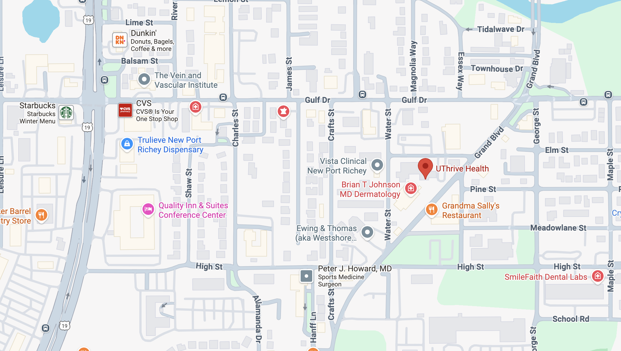 Map of Location of 5411 Grand Blvd. New Port Richey FL